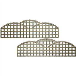 Premier Garden Supplies Triple-Dome Wooden Trellis Panel 6Ft X 1Ft (4 Pack) Privacy Square Lattice Fencing Topper Extension For Climbing Plant Support - thumbnail 9