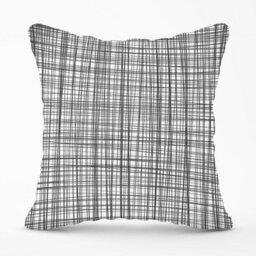 Warren Reed Designer Monochrome Pencil Scribble Outdoor Cushion 45Cm X 45Cm - thumbnail 1