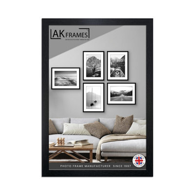"AK Frames 36X24"" Black  Poster Frame - Modern Picture Frame For Wall Art, Prints And Photos - Durable And Stylish Display Frame" - image 1