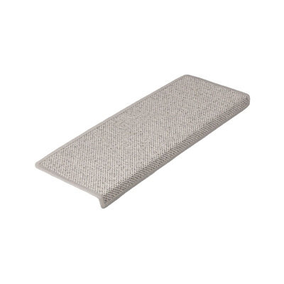 Floordirekt Sisal Look Self Adhesive Edged Soft Sisal Stair Tread Mat For Indoor Stairs Rectangular Silver 23.5 X 65 Cm - image 1