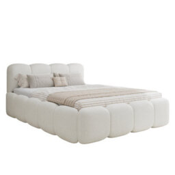 Btm Upholstered 4Ft6 Double Bed 135X190Cm, Soft Headboard, Boucle Mdf  And  Plywood, Beige - thumbnail 6