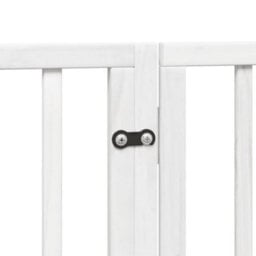 Walplus White Dog Gate With Door Foldable 6 Panels 300 Cm Poplar Wood - thumbnail 9