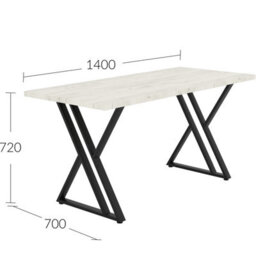 Dining Table Shefa Line New York 140 White Craft Oak - thumbnail 2