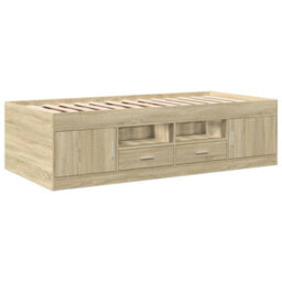 Berkfield Daybed With Drawers Without Mattress Sonoma Oak 100X200 Cm - thumbnail 3