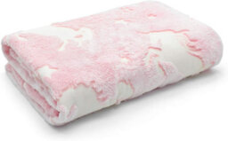 istyle mode Glow In The Dark Unicorn Design Fleece Blanket 100 X 150Cm - thumbnail 2