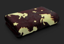 istyle mode Glow In The Dark Unicorn Design Fleece Blanket 100 X 150Cm - thumbnail 3