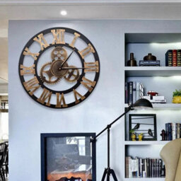 Extra Large 60Cm Roman Numerals Skeleton Wall Clock - thumbnail 3