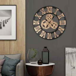 Extra Large 50Cm Roman Numerals Skeleton Wall Clock - thumbnail 5