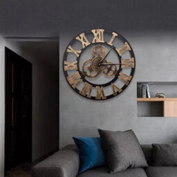 Extra Large 60Cm Roman Numerals Skeleton Wall Clock - thumbnail 4