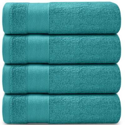 Casabella Towels - Luxury Athens Bath Sheets, 100% Cotton Bath Towel, 4 Pack Quick Dry Towel Bath Sheet Aqua Sky - image 1