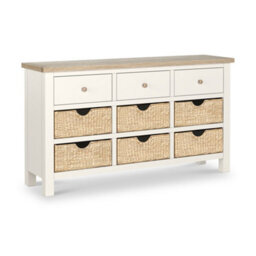 Farro Basket Coconut White 9 Drawer Chest - Fully Assembled - By Roseland Furniture - thumbnail 6