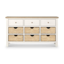 Farro Basket Coconut White 9 Drawer Chest - Fully Assembled - By Roseland Furniture - thumbnail 8