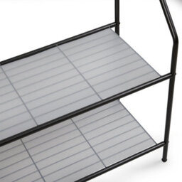 House Of Home Clothes Rack With 2 Shoe Shelves Rail For Coats Jackets 4 Hanging Storage Hooks Black - thumbnail 5