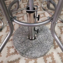 Samuel Alexander 25Kg Round Granite Garden Parasol Or Umbrella Base Weight Stainless Steel Pole - thumbnail 3