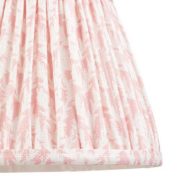 Loops Elegant Handcrafted 20Cm Peachy Pink Tapered Cylinder Lamp Shade With Leaf Design - thumbnail 3