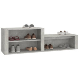 Walplus Shoe Cabinet Concrete Grey 150X35X45 Cm Engineered Wood - thumbnail 4