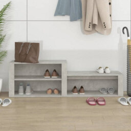 Walplus Shoe Cabinet Concrete Grey 150X35X45 Cm Engineered Wood - thumbnail 3