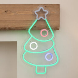 Samuel Alexander 40Cm Neon-Style Christmas Tree Light Up Decoration With Multi-Coloured Leds - thumbnail 5