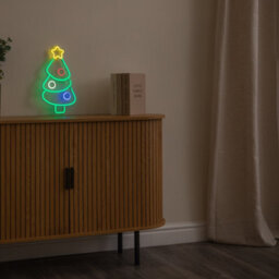 Samuel Alexander 40Cm Neon-Style Christmas Tree Light Up Decoration With Multi-Coloured Leds - thumbnail 4