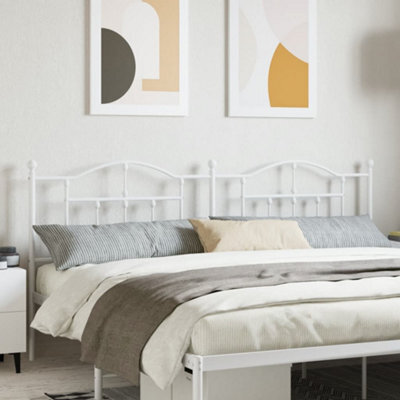 Berkfield Metal Headboard White 193 Cm - image 1