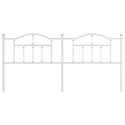 Berkfield Metal Headboard White 193 Cm - thumbnail 3