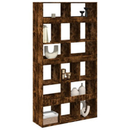 Berkfield Room Divider Smoked Oak100X33X187.5 Cm Engineered Wood - thumbnail 3