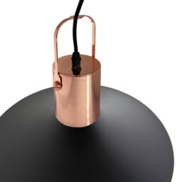 Long Life Lamps Company Industrial Black Metal Hanging Ceiling Pendant Light With Gold Finish Inner M0031 - thumbnail 5
