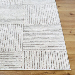 Livabliss Galey Alix Architect-Modern Ivory Brown Graphic High Pile Living Dining Bedroom Rug 80 X 220 Cm Easy Care, Non Shedding - thumbnail 5