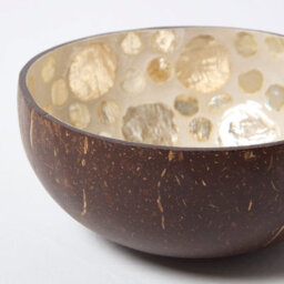 Homescapes Coconut Shell Bowls Set Of 4, Coconut & Capiz Shell - thumbnail 5