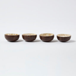 Homescapes Coconut Shell Bowls Set Of 4, Coconut & Capiz Shell - thumbnail 2