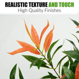 Crystals 80Cm Artificial Ficus Tree Photinia Red Robin Faux Plant In Pot - thumbnail 5