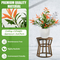 Crystals 80Cm Artificial Ficus Tree Photinia Red Robin Faux Plant In Pot - thumbnail 3