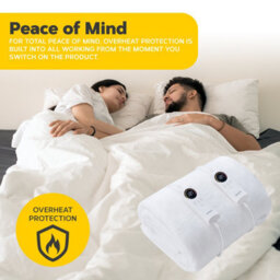 Air Pro Electric Blanket - Fully Fitted Mattress Cover With Elastic Straps - Dual Controllers - Small Double - 120X190Cm - thumbnail 5