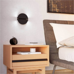 Loops 2 Pack Sleek Modern Design Black Led Wall Light For Indoor Home Illumination - thumbnail 3