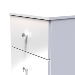 Yarmouth Ready Assembled Matt White No Effect 5 Drawer Bedside Chest (H)1067mm (W)370mm (D)390mm - thumbnail 3