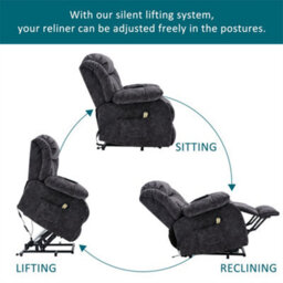 Abrihome Power Massage Lift Recliner With Heat & Vibration - Heavy Duty Safety Recliner For Elderly, Anti-Skid Fabric - thumbnail 4