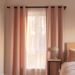 Harbour Housewares Extendable Metal Curtain Pole Kit - 83 To 120Cm - Matt Black - thumbnail 8