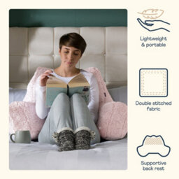 icon Fleece Reading Support Pillow - Dusk Pink - thumbnail 5