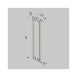 Luminosa Lighting Luminosa Orign Modern 60Cm Integrated Led Wall Lamp Black 3000K 800Lm - thumbnail 5