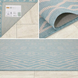 Homeart Outdoor Rugs Easy Cleaning Area Rugs For Balcony,garden,picnic,uv Weather Resistant Aqua Cream, 140 X 200 Cm - thumbnail 4
