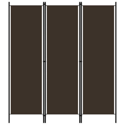 Berkfield 3-Panel Room Divider Brown 150X180 Cm - image 1
