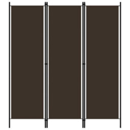 Berkfield 3-Panel Room Divider Brown 150X180 Cm - thumbnail 1