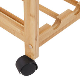 Beliani Kitchen Trolley Morino Bamboo Light Brown - thumbnail 9