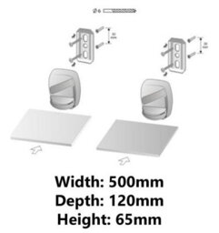 Bisk Modern Chrome Plated Zamak Wall Mounted Mirror Ledge Tempered Glass Shelf - thumbnail 2