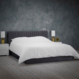 LPD Berlin Silver Velvet Kingsize Ottoman Bed With Storage Modern Hotel Style W168 L210 H87Cm - thumbnail 4