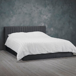 LPD Berlin Silver Velvet Kingsize Ottoman Bed With Storage Modern Hotel Style W168 L210 H87Cm - thumbnail 1