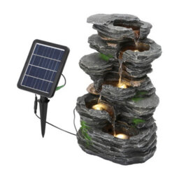 Thehotsale Water Feature Self Containing Feature Fountain Rockery Decoration With Led Light For Garden - thumbnail 3