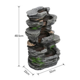 Thehotsale Water Feature Self Containing Feature Fountain Rockery Decoration With Led Light For Garden - thumbnail 7