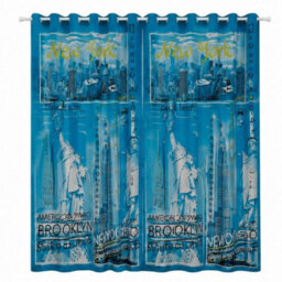 "Smart Living Soft Cosy Poly Cotton Inspire Curtains- Teal - 66""x72""" - thumbnail 4