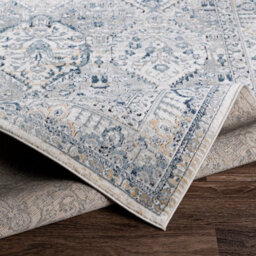 Livabliss Jolie-Vintage Grey Blue Ivory Brown Traditional Boho Living Dining Bedroom Rug 140 X 200 Cm Easy Care, Non Shedding - thumbnail 3